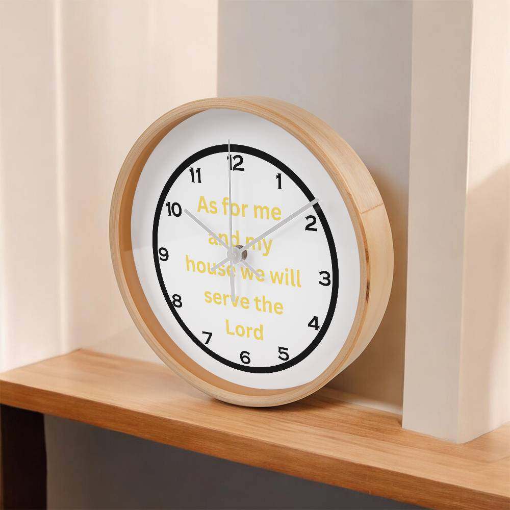 Home and LivingWooden Frame 10" Clock As For Me GLDSearching for the Perfect Home Accent? Look no further! The Wood Frame 10” Clock is the ideal addition to any room. Its durable wooden frame and 10” diameter face prWooden Frame 10" Clock As For Me GLD