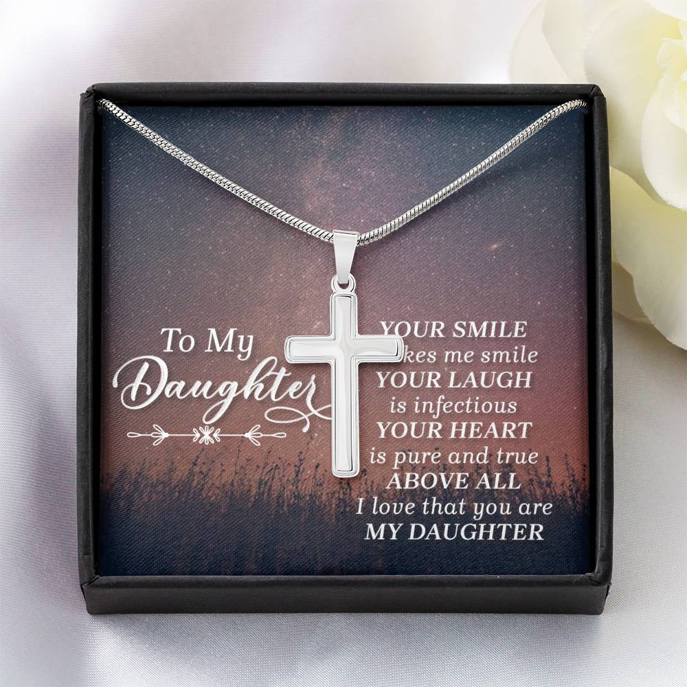 NecklesStainless Cross DaughterWear your faith proudly with this stunning artisan-crafted Stainless Steel Cross Necklace. Perfect for special occasions or everyday wear, our Cross Necklace is a woStainless Cross Daughter