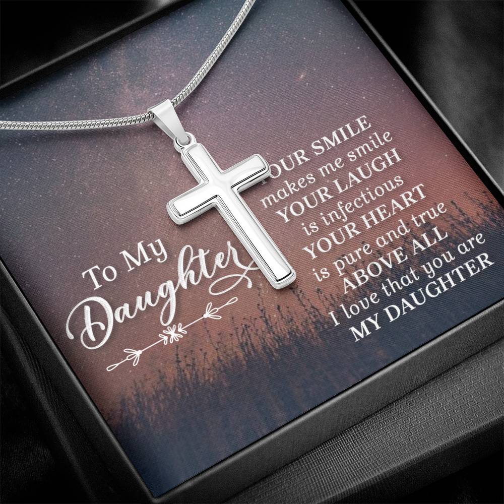 NecklesStainless Cross DaughterWear your faith proudly with this stunning artisan-crafted Stainless Steel Cross Necklace. Perfect for special occasions or everyday wear, our Cross Necklace is a woStainless Cross Daughter