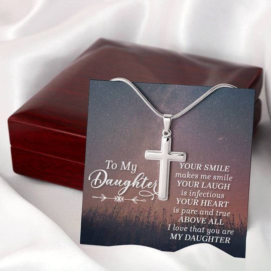 NecklesStainless Cross DaughterWear your faith proudly with this stunning artisan-crafted Stainless Steel Cross Necklace. Perfect for special occasions or everyday wear, our Cross Necklace is a woStainless Cross Daughter