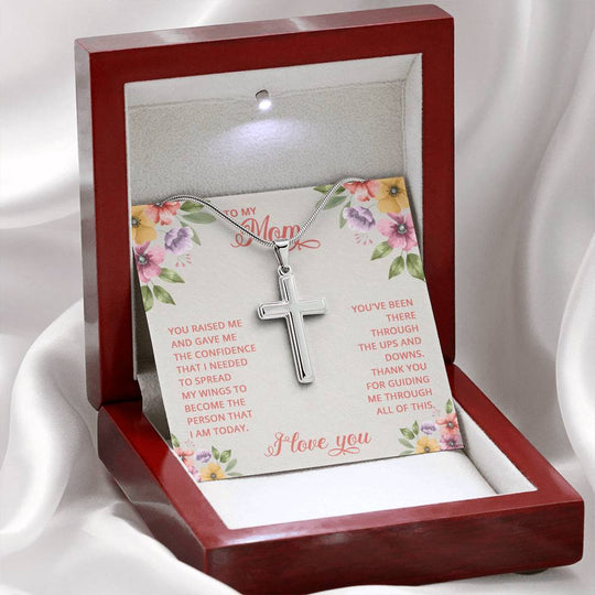 NecklesStainless Cross My MomWear your faith proudly with this stunning artisan-crafted Stainless Steel Cross Necklace. Perfect for special occasions or everyday wear, our Cross Necklace is a woStainless Cross My Mom