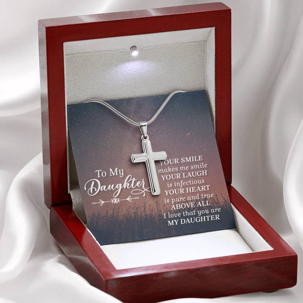 NecklesStainless Cross DaughterWear your faith proudly with this stunning artisan-crafted Stainless Steel Cross Necklace. Perfect for special occasions or everyday wear, our Cross Necklace is a woStainless Cross Daughter