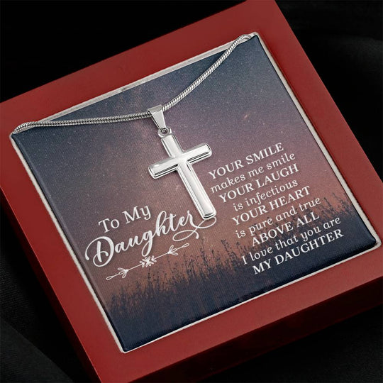 NecklesStainless Cross DaughterWear your faith proudly with this stunning artisan-crafted Stainless Steel Cross Necklace. Perfect for special occasions or everyday wear, our Cross Necklace is a woStainless Cross Daughter