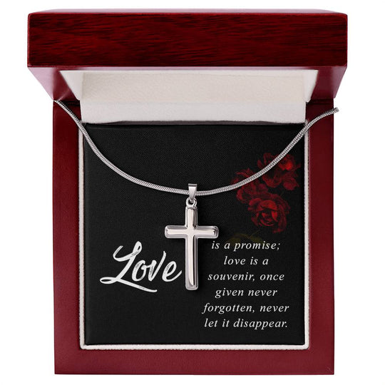 NecklesStainless Cross LoveWear your faith proudly with this stunning artisan-crafted Stainless Steel Cross Necklace. Perfect for special occasions or everyday wear, our Cross Necklace is a woStainless Cross Love