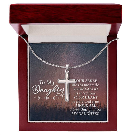 NecklesStainless Cross DaughterWear your faith proudly with this stunning artisan-crafted Stainless Steel Cross Necklace. Perfect for special occasions or everyday wear, our Cross Necklace is a woStainless Cross Daughter